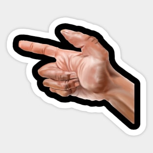 finger point Sticker